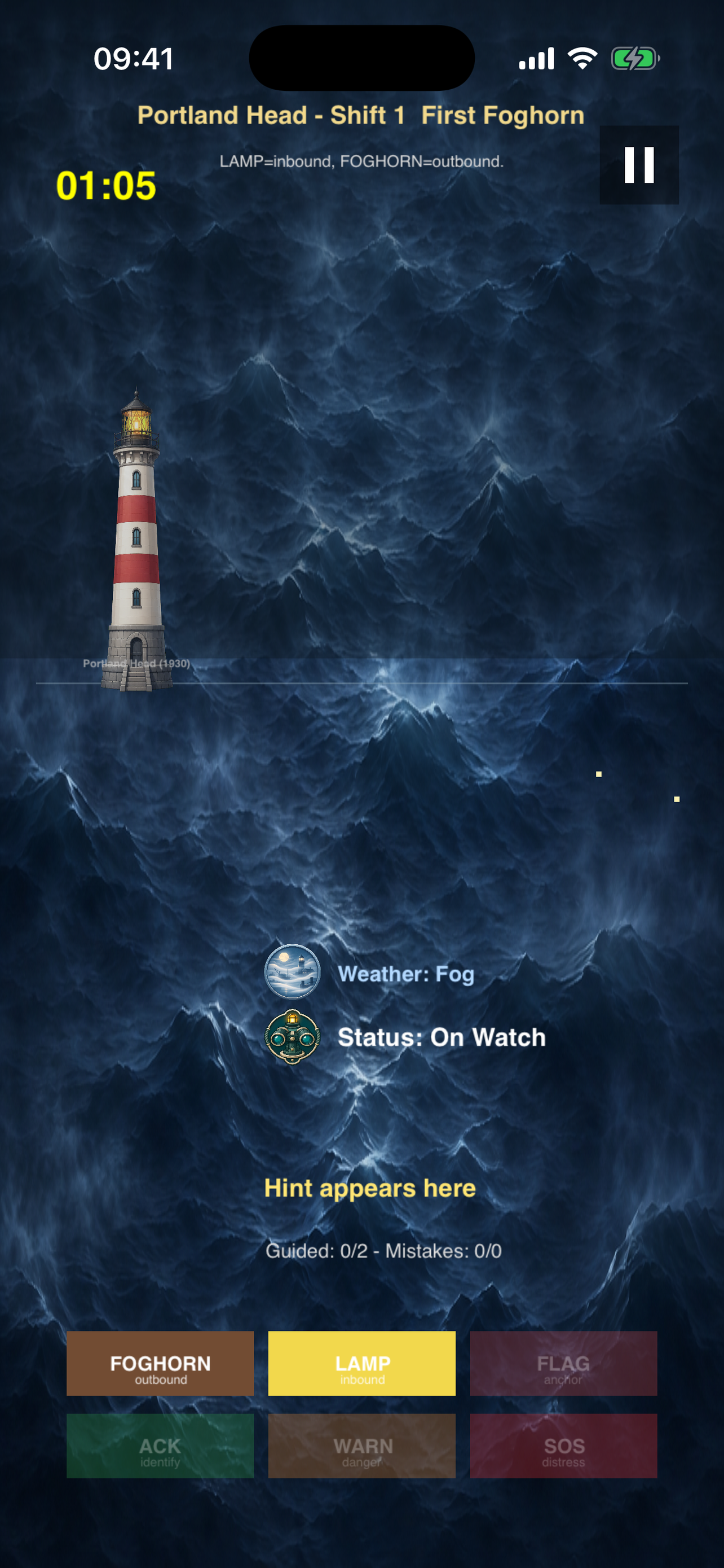 Guiding ships through fog