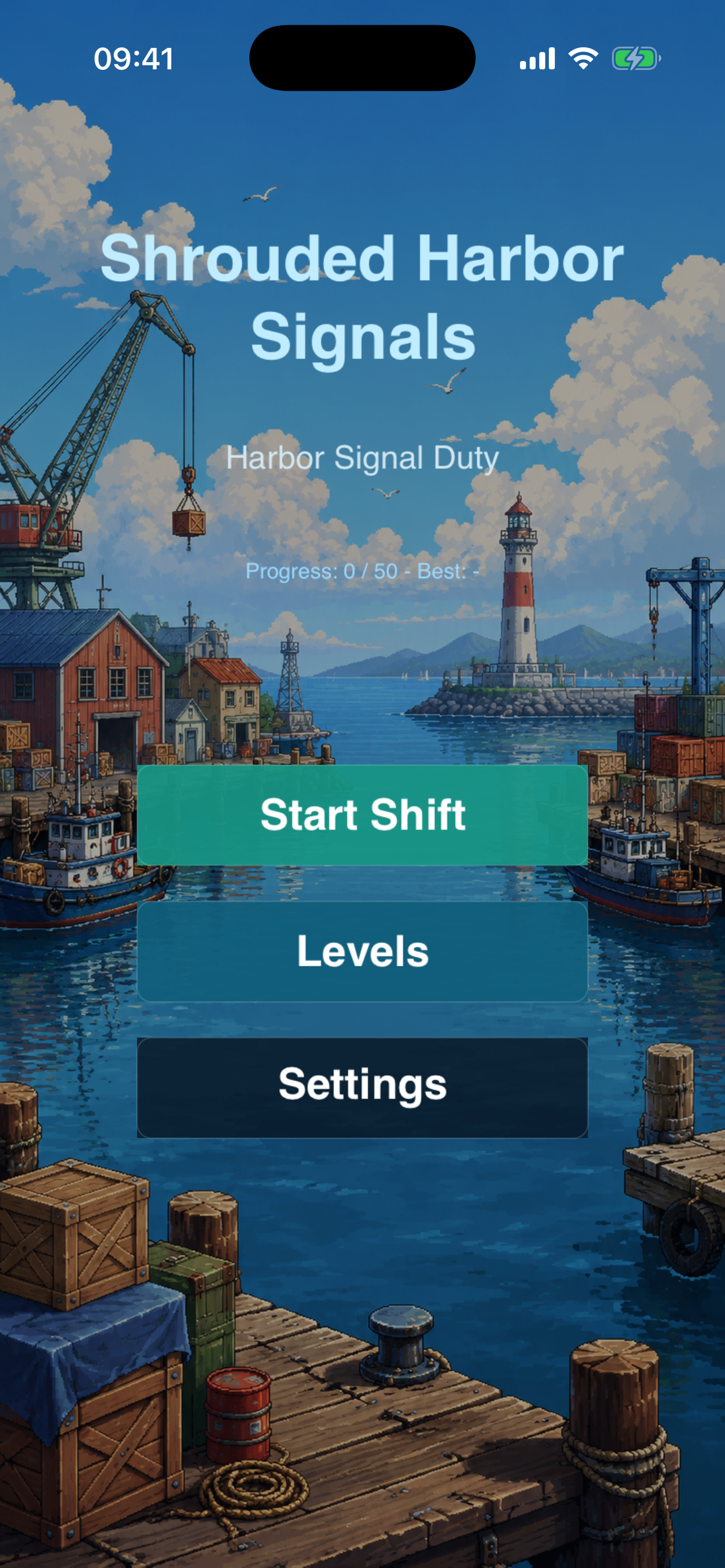Shrouded Harbor Signals main menu